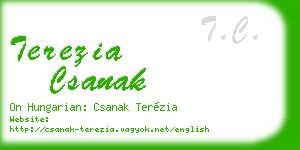 terezia csanak business card
